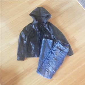 Boys Faux Leather Jacket